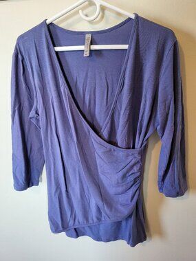 Blue Canoe faux wrap yoga top